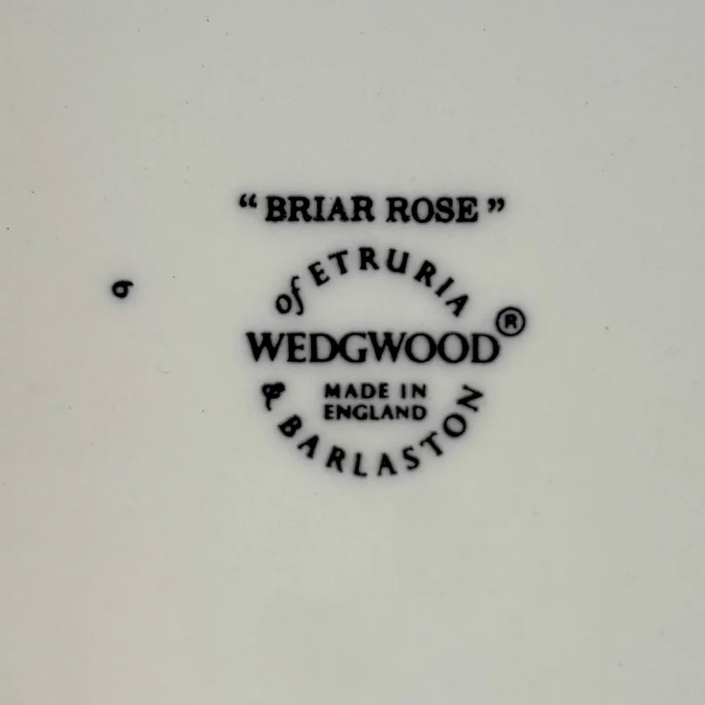 Vintage Wedgwood Briar Rose Tableware Plates, Bowls, Cup, Saucers Set‎ (10)